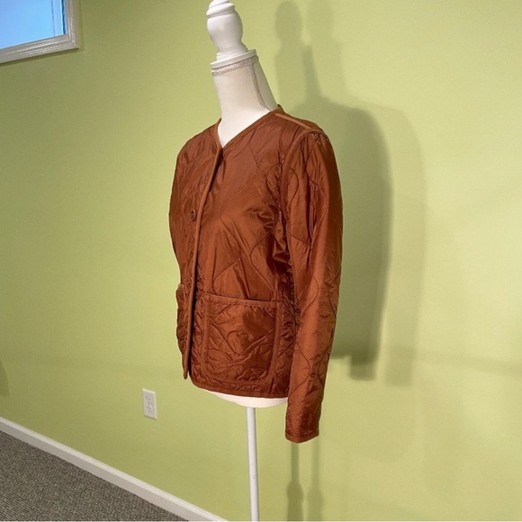 Madewell Quilted Puffer Jacket in Rust Brown - Picture 4 of 9